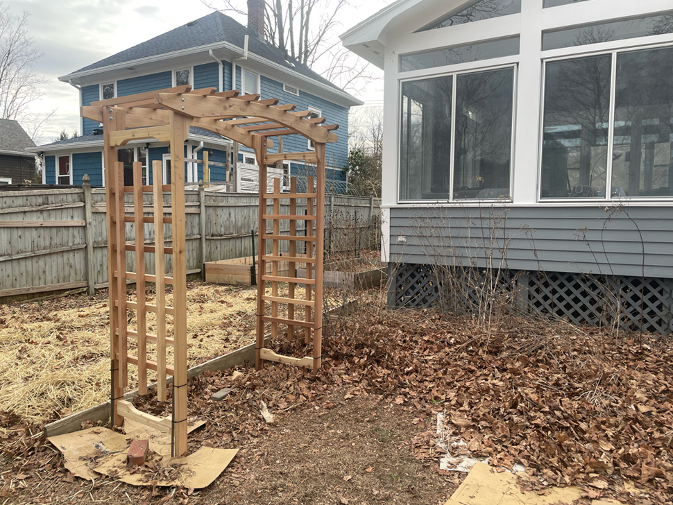 Newly-installed arbor